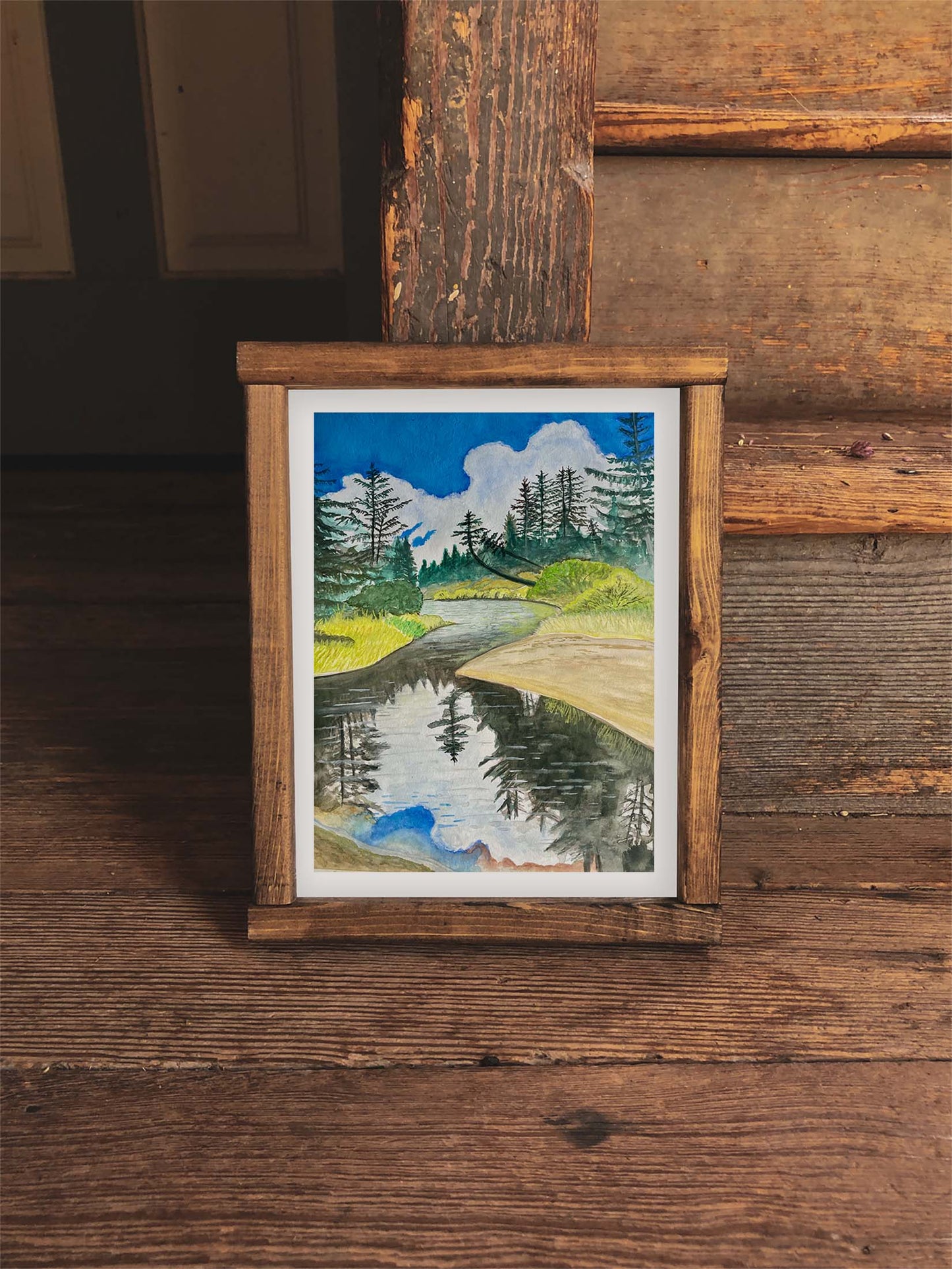 Calm Creek - Hand painted nature inspired art print