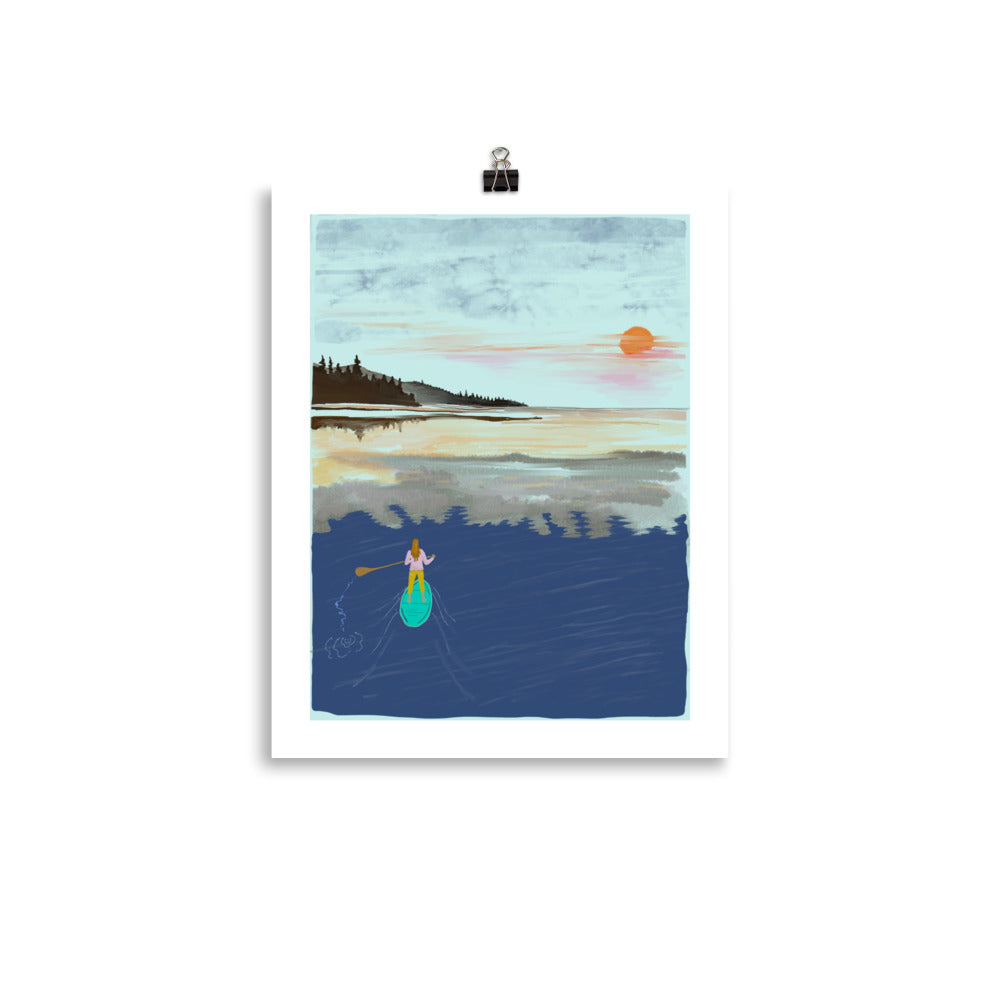 Sunset Stand Up Paddle boarder