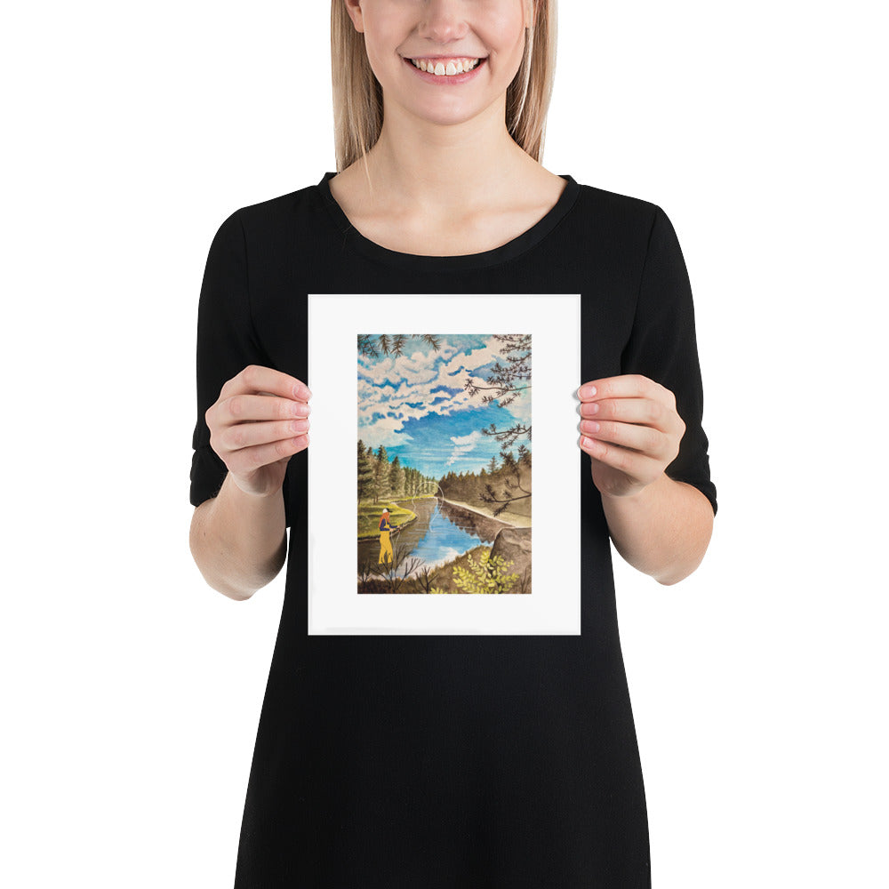 Angler on the Deschutes Art print