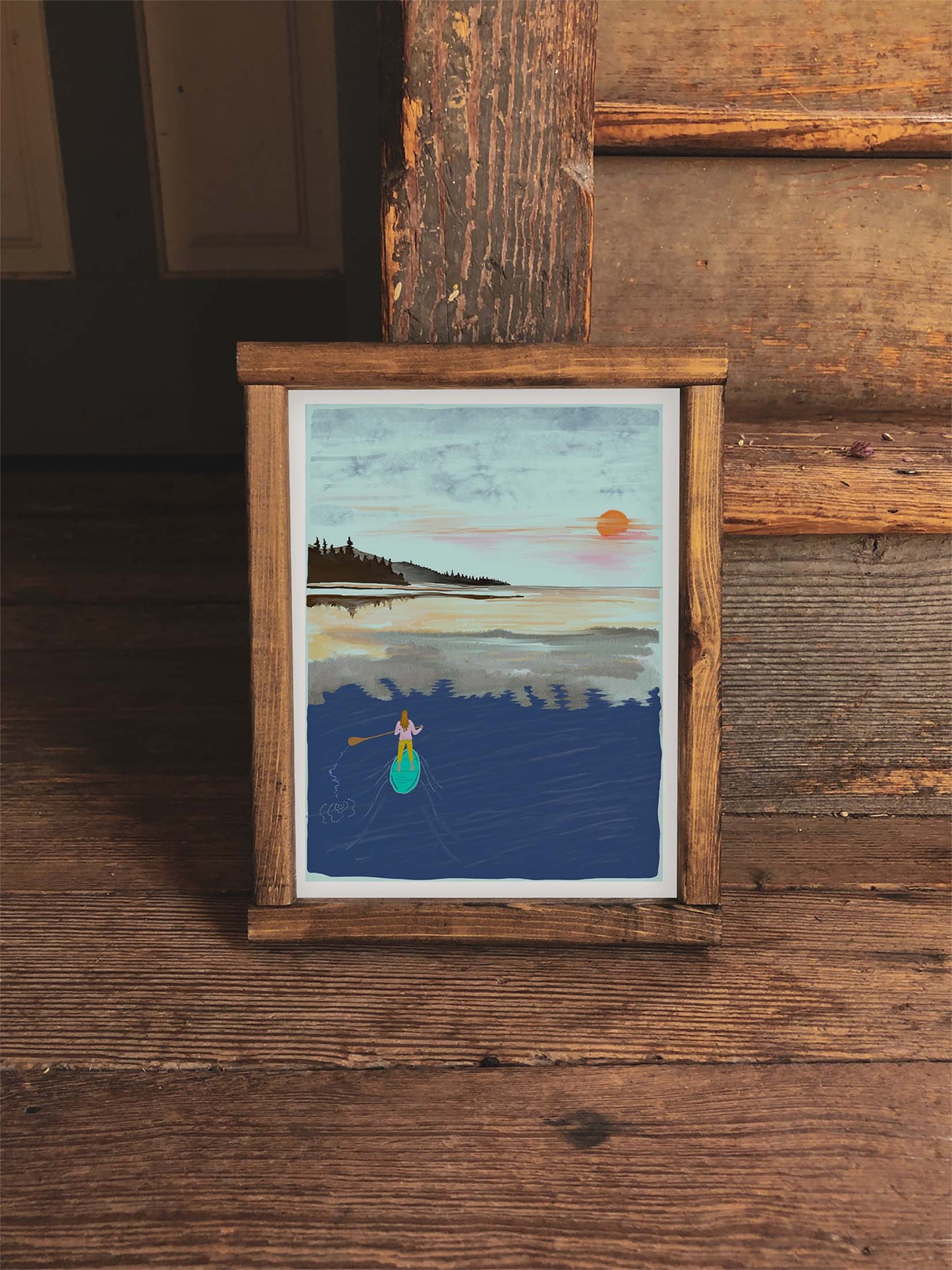 Sunset Stand Up Paddle boarder