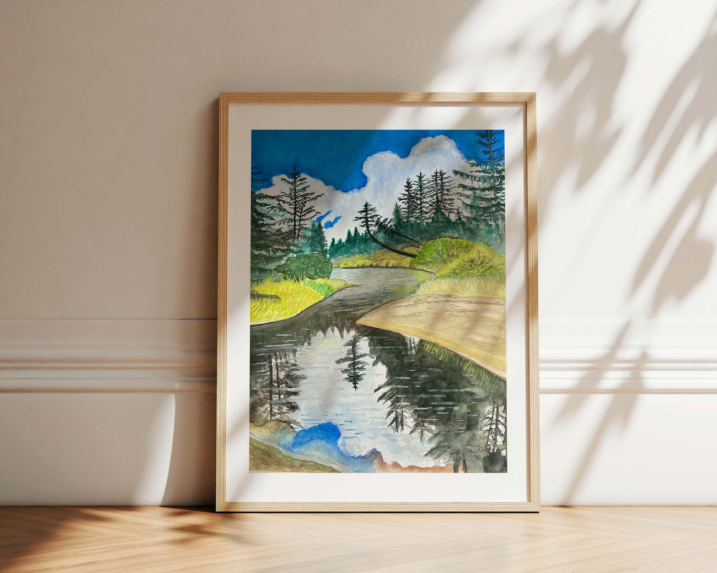 Calm Creek - Hand painted nature inspired art print