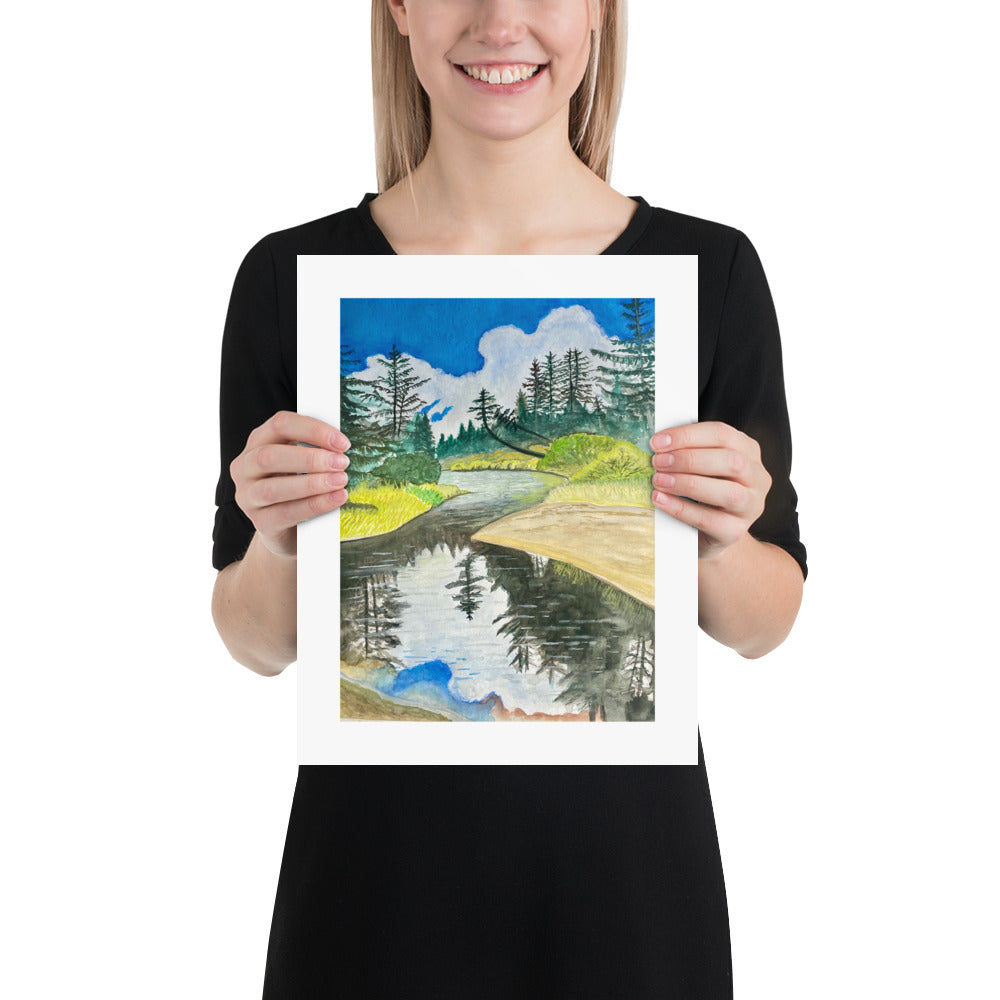 Calm Creek - Hand painted nature inspired art print