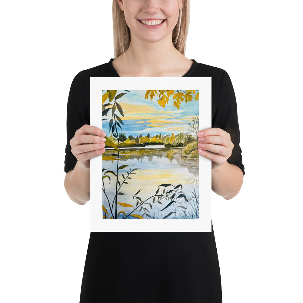 Reflecting Pond Landscape Art Print