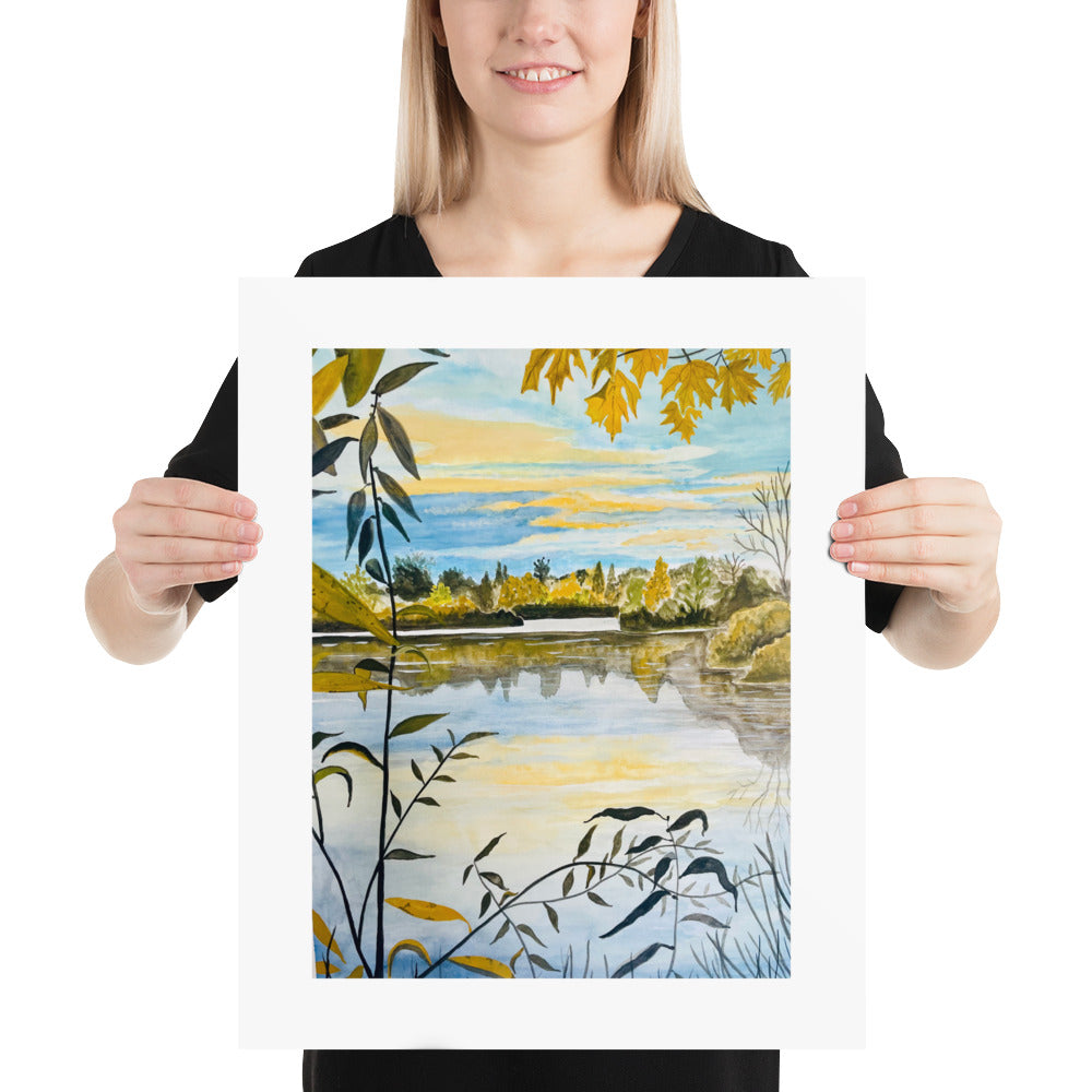 Reflecting Pond Landscape Art Print