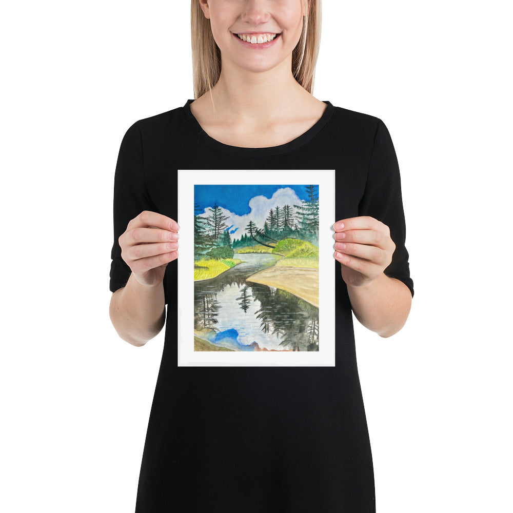 Calm Creek - Hand painted nature inspired art print