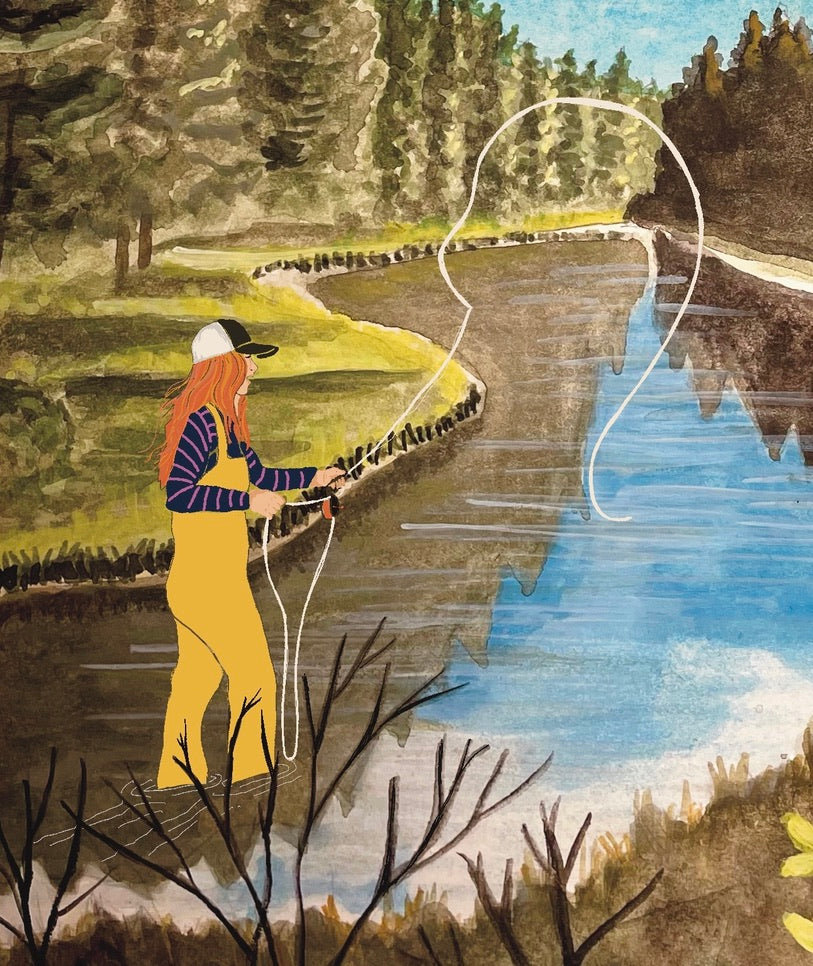 Angler on the Deschutes Art print