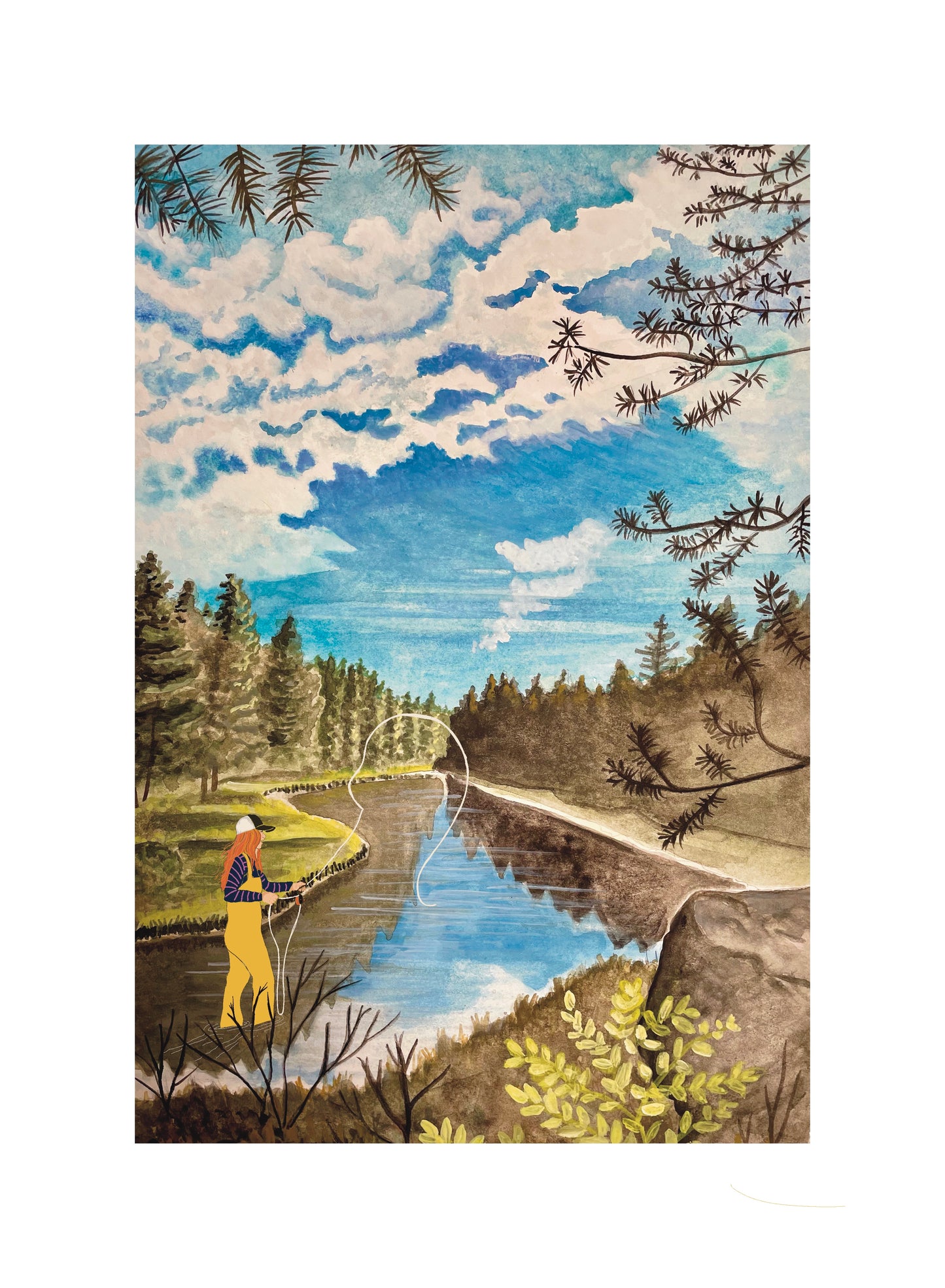 Angler on the Deschutes Art print