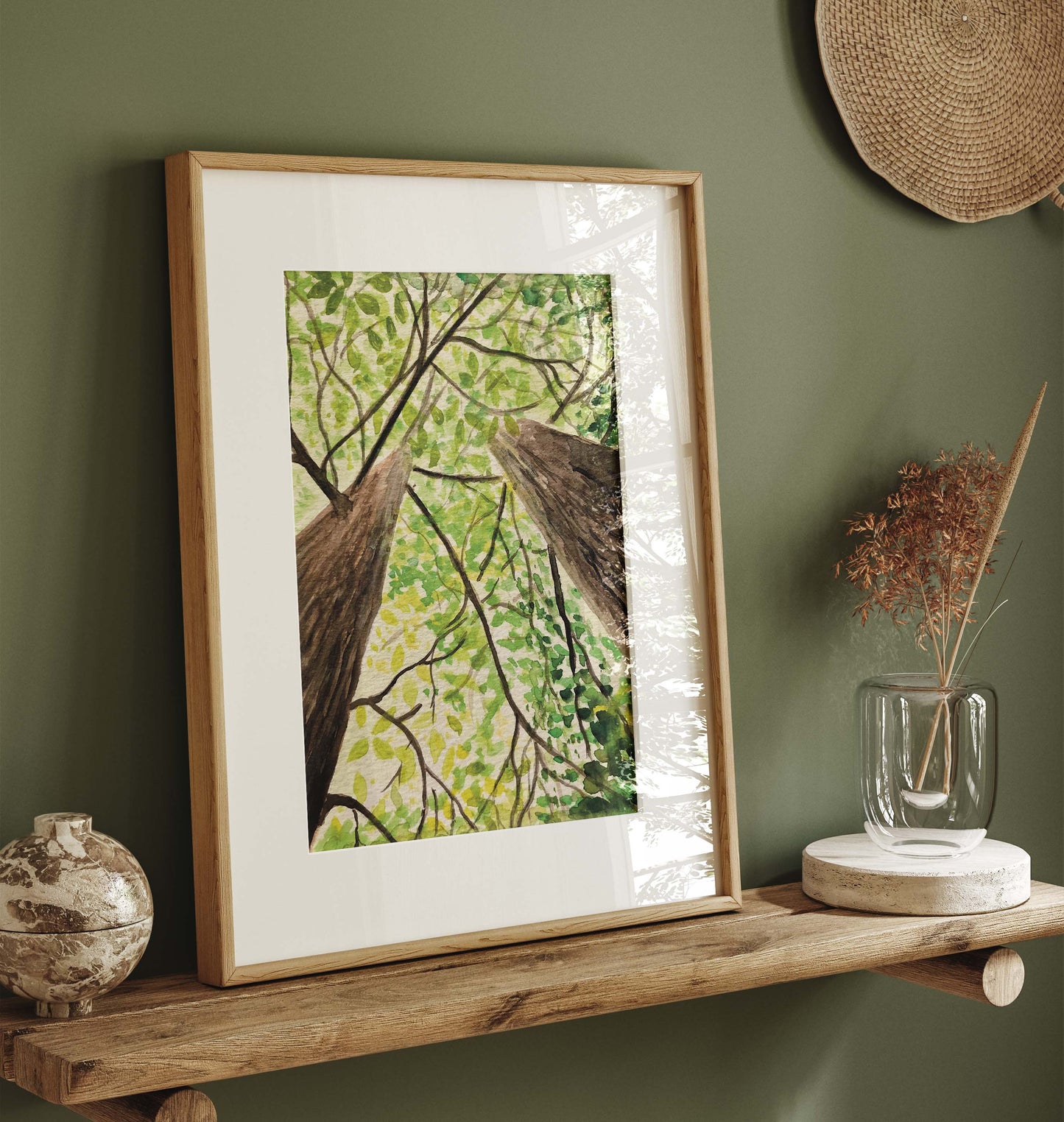 Tranquil Tree Canopy Nature Art print