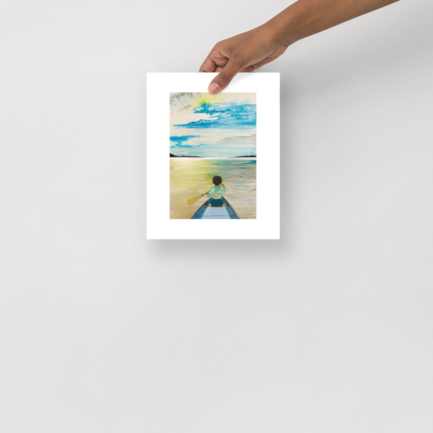 Woman Canoeing Art Print