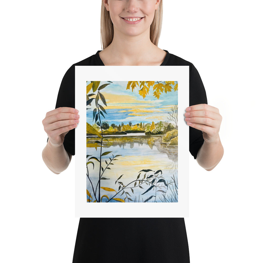 Reflecting Pond Landscape Art Print