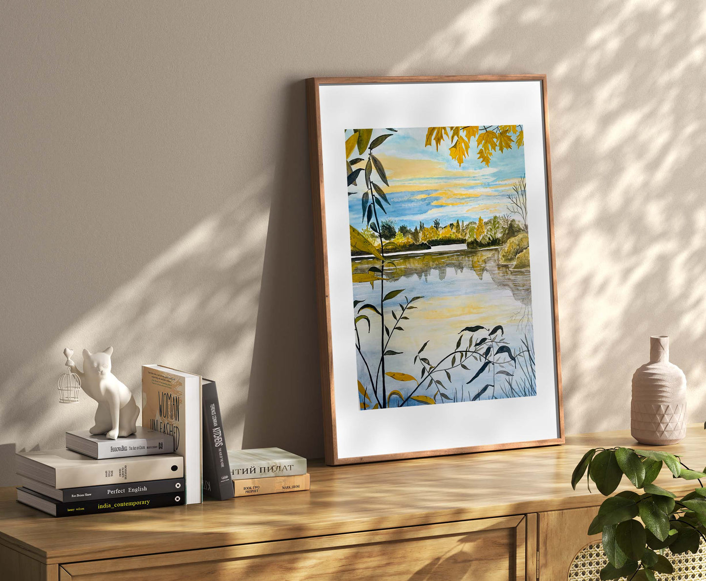 Reflecting Pond Landscape Art Print